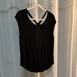 Forever 21 Black Cross-Back Tank Top